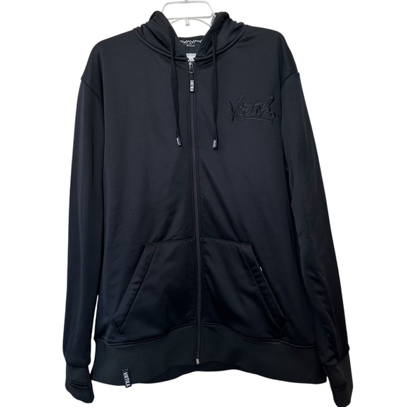 Virtika Black Soft Shell Full Zip Hoodie Jacket Men’s LT - Picture 1 of 9